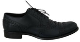 Dolce & Gabbana Dark Blue Leather Wingtip Oxford Dress Shoes -   -  Dolce & Gabbana.